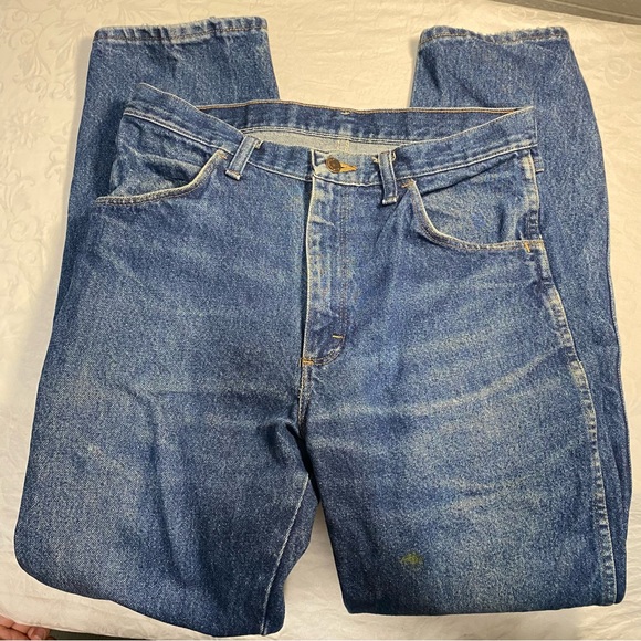 Vintage Workwear Rustler Jeans Authentic Faded Straight Leg Men’s 32 x 32 Worn - Picture 11 of 11